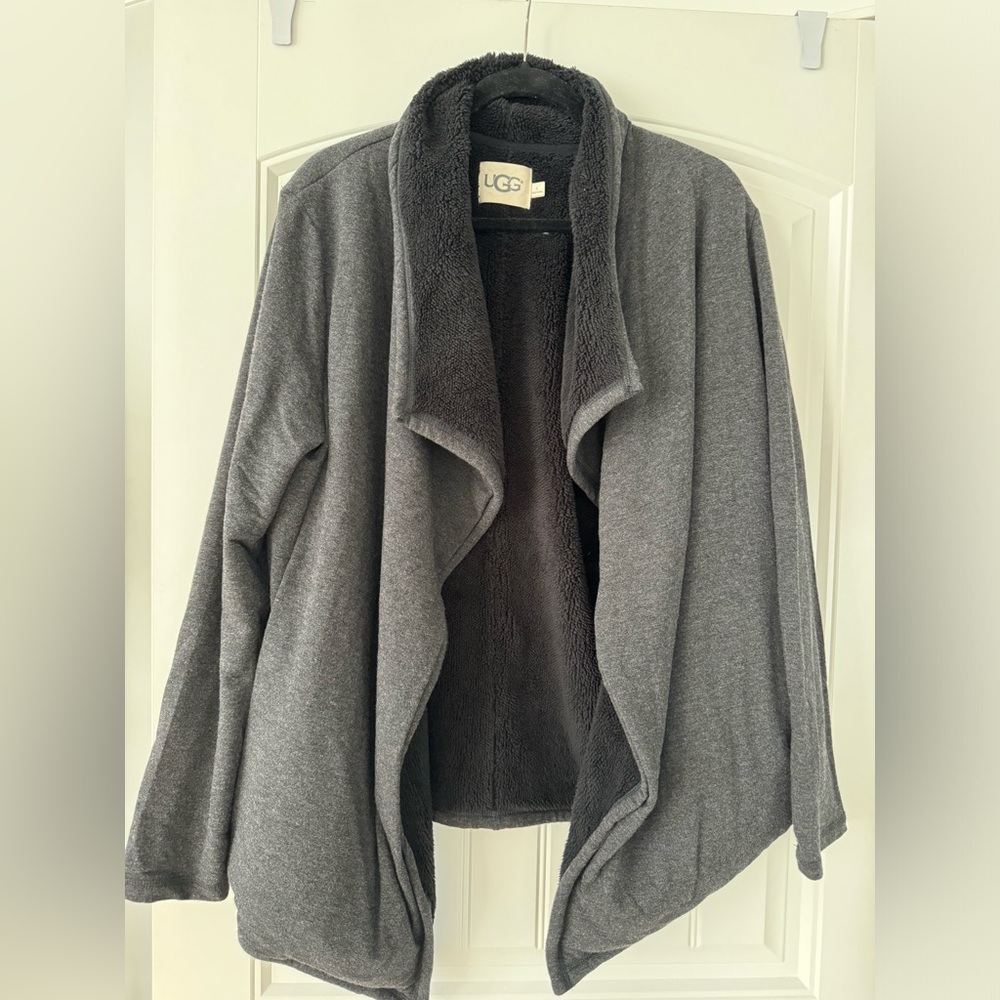 Dark gray UGG fleece lined sweater